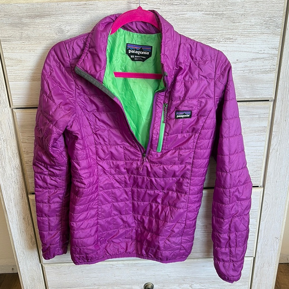 Patagonia Ikat Purple Nano Puff Pullover